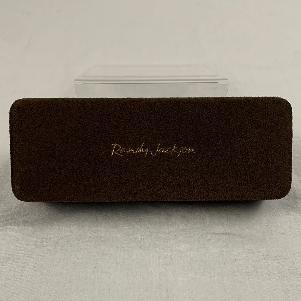 Randy Jackson Suede Type Brown Glasses Hard Clam Shell Case Only No Glasses